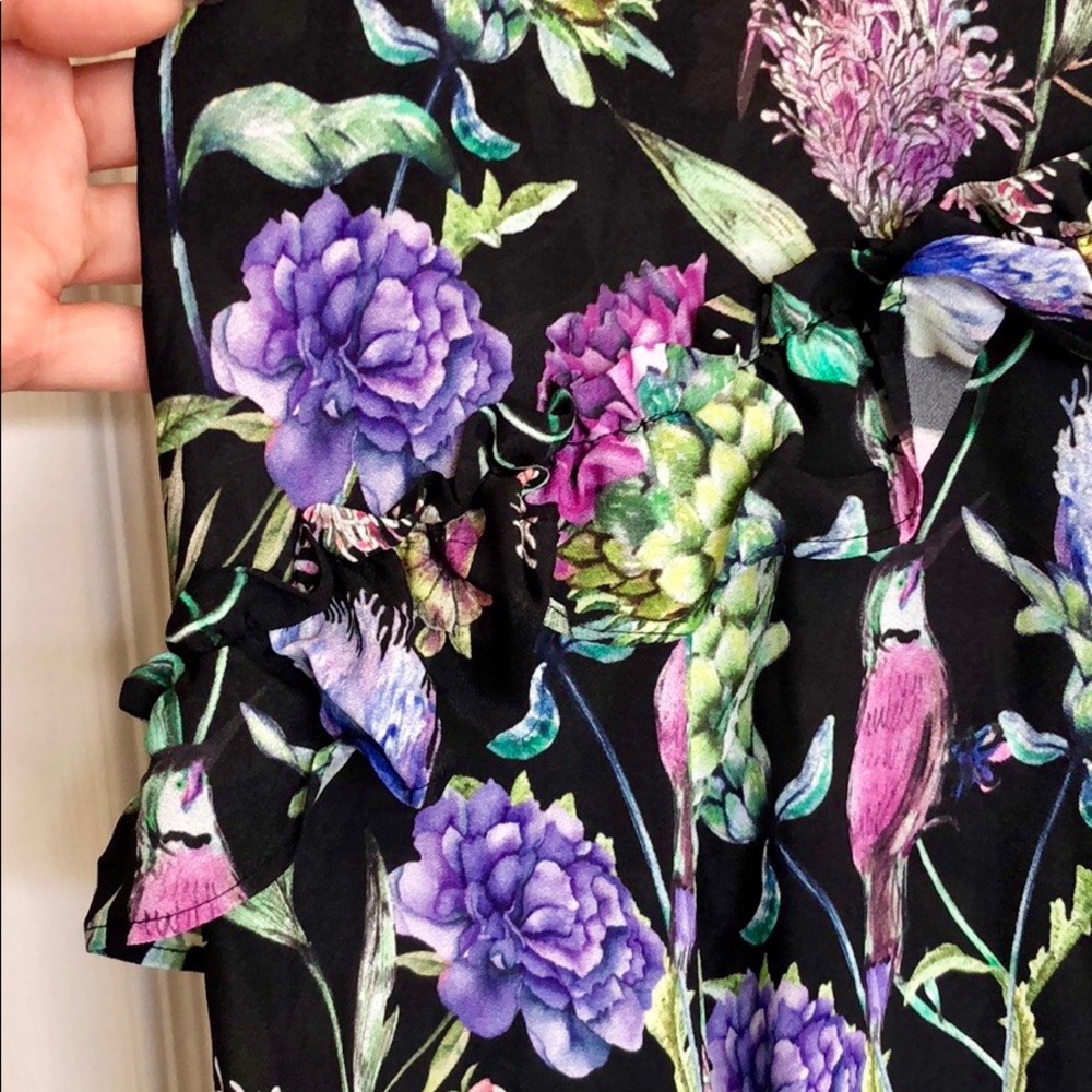 H&M Spaghetti Strap Floral Dress With Ruffles - Picture 4 of 10
